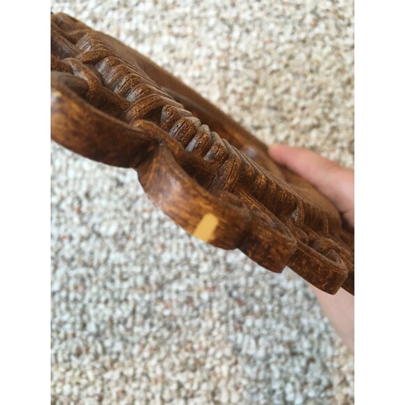 Vintage Faux Wood Mirror Frame Boho Kitsche Art Deco - Picture 5 of 6